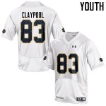 Notre Dame Fighting Irish Youth Chase Claypool #83 White Under Armour Authentic Stitched College NCAA Football Jersey ODT2499HN